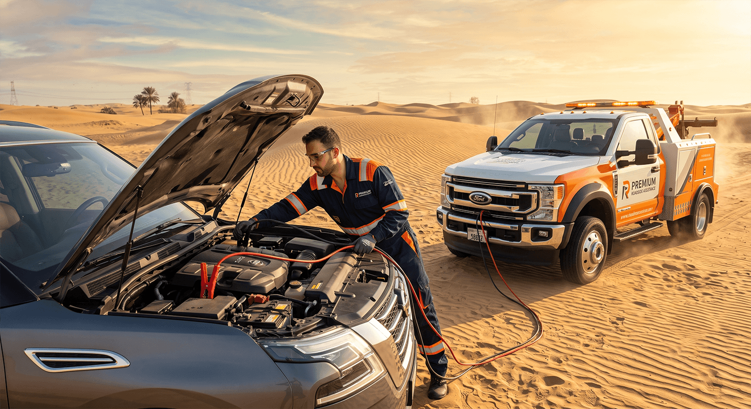 Battery Jump Start Desert