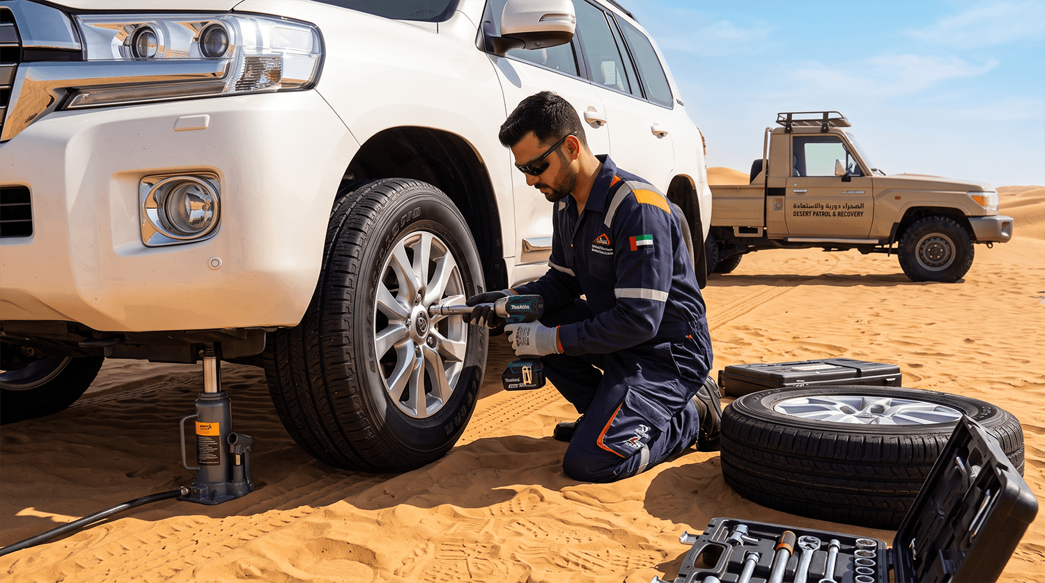 Flat Tyre Assistance Desert